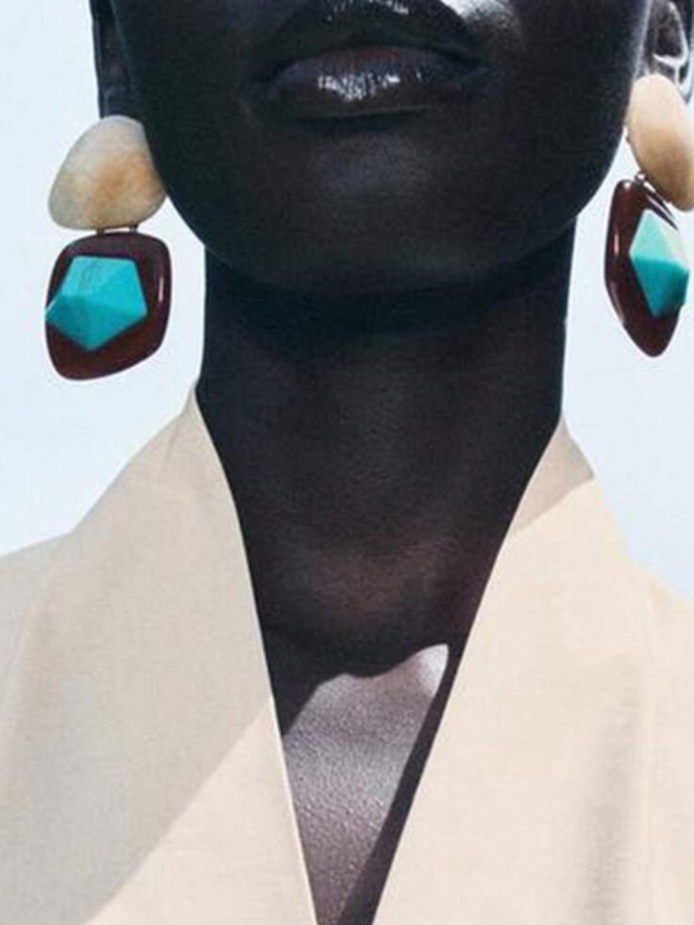 Capri Turquoise Sculptural Resin Earrings